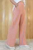 Shoreditch Stripe Lounge Flare Trouser Aperol & Lilac /15=